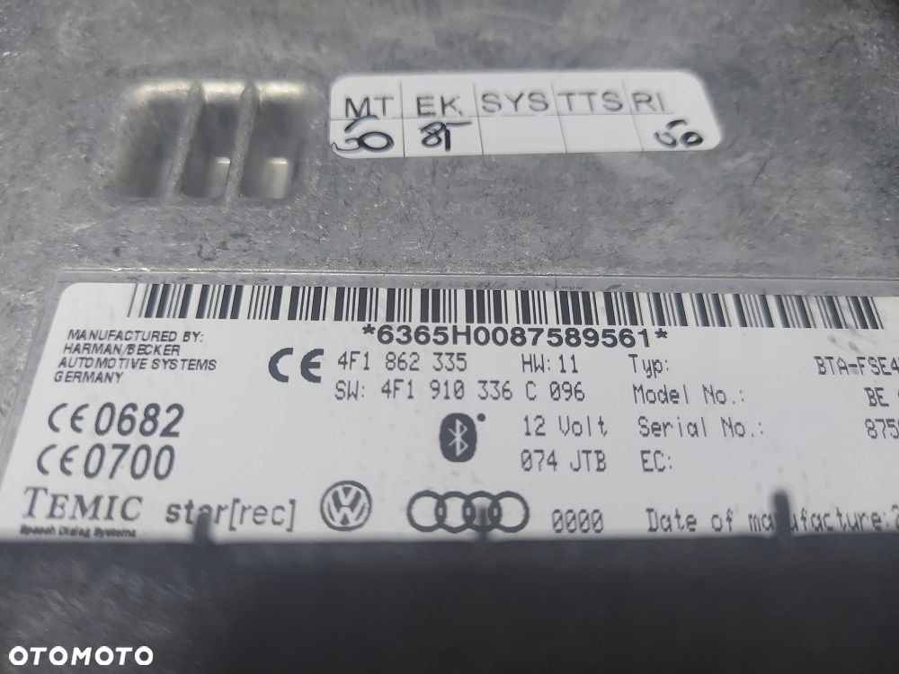 audi a4 b8 a5 a6 c6 q7 moduł sterownik bluetooth - 2