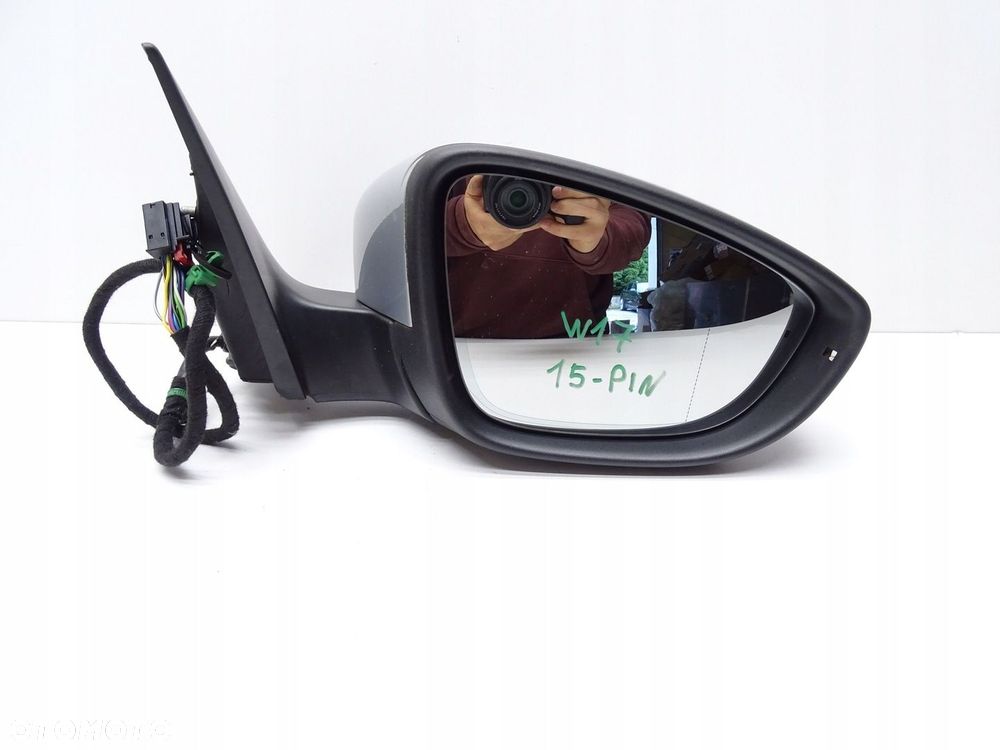 LUSTERKO PRAWE PRAWY PRZÓD PRZEDNIE VW PASSAT CC LA7W 15 PIN - 1