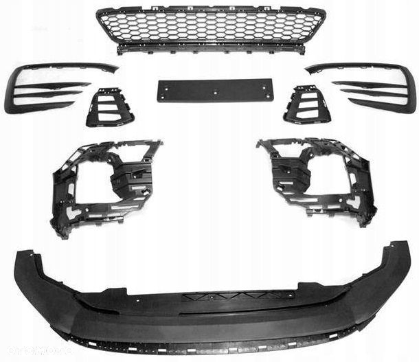 Zderzak Przod kpl kratki spoiler GTI GTD look Vw Golf VII 7 5g0 Lift 2017- - 3