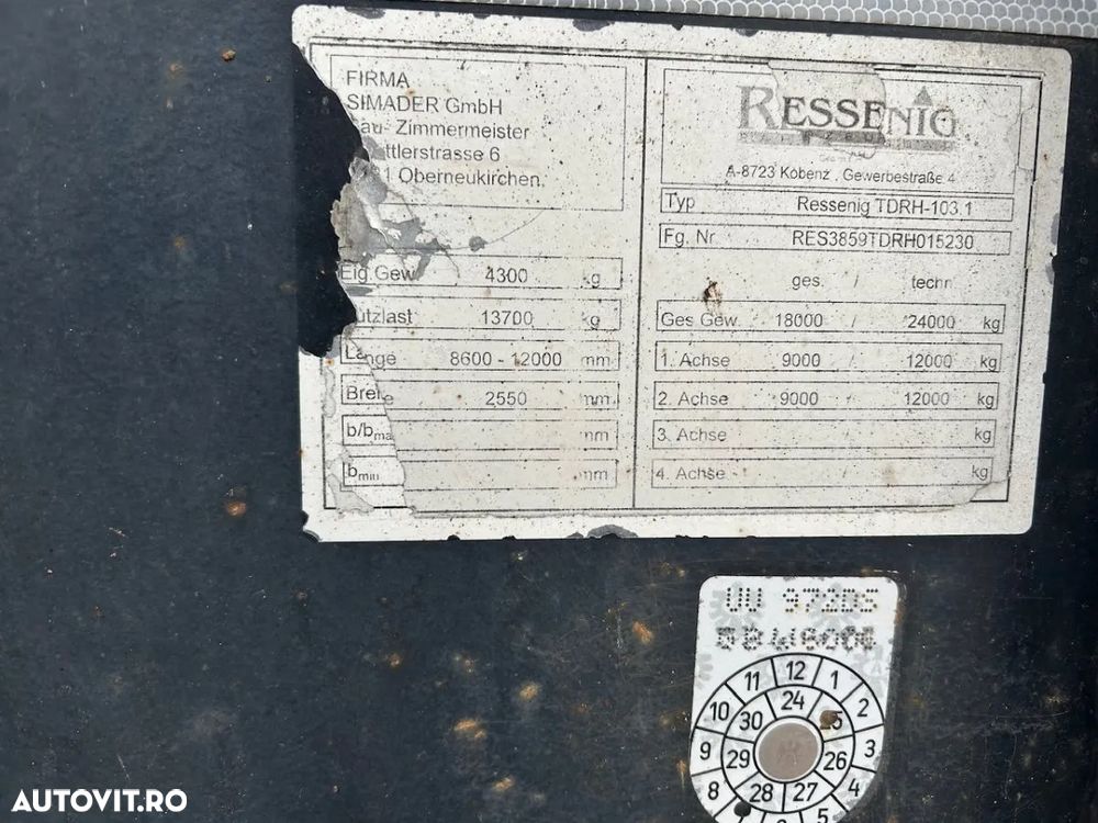 Alta Remorca peridoc, 8600mm-12100mm, factura externa - 14