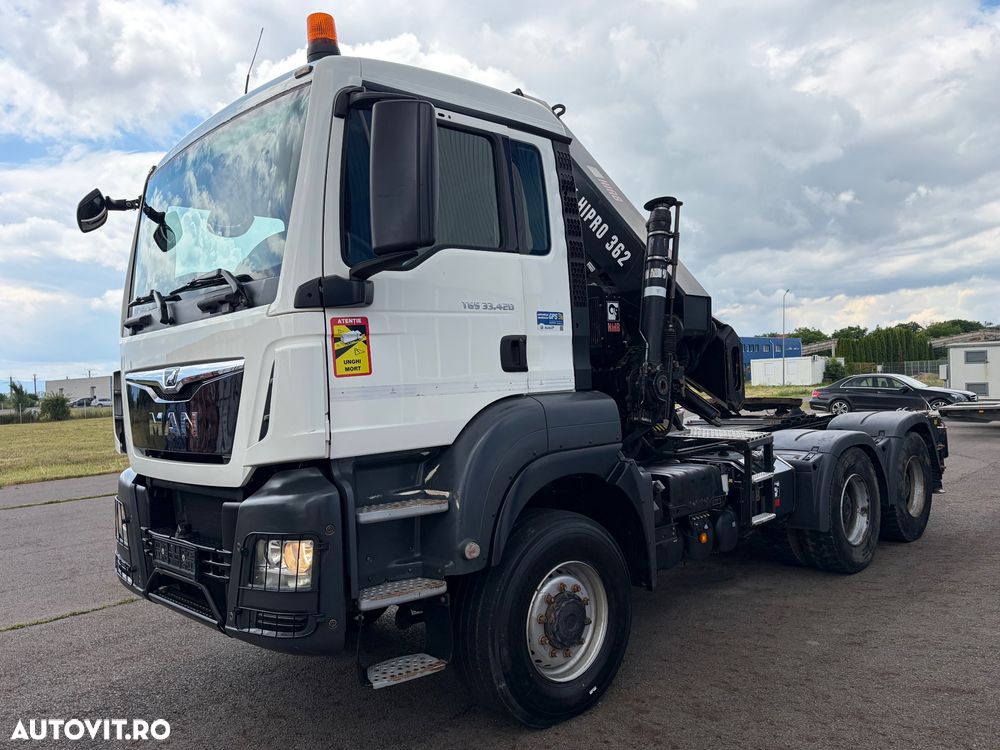 MAN TGS 33.420 Cap tractor 6x6 (cardan), macara Hiab 10 tone - 2
