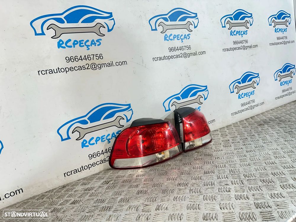 .Conjunto Farolins Tras Traseiro Direito Esquerdo Original Volkswagen VW Golf 6 Mk6 5K0945112 5K0945111 2008 a 2013