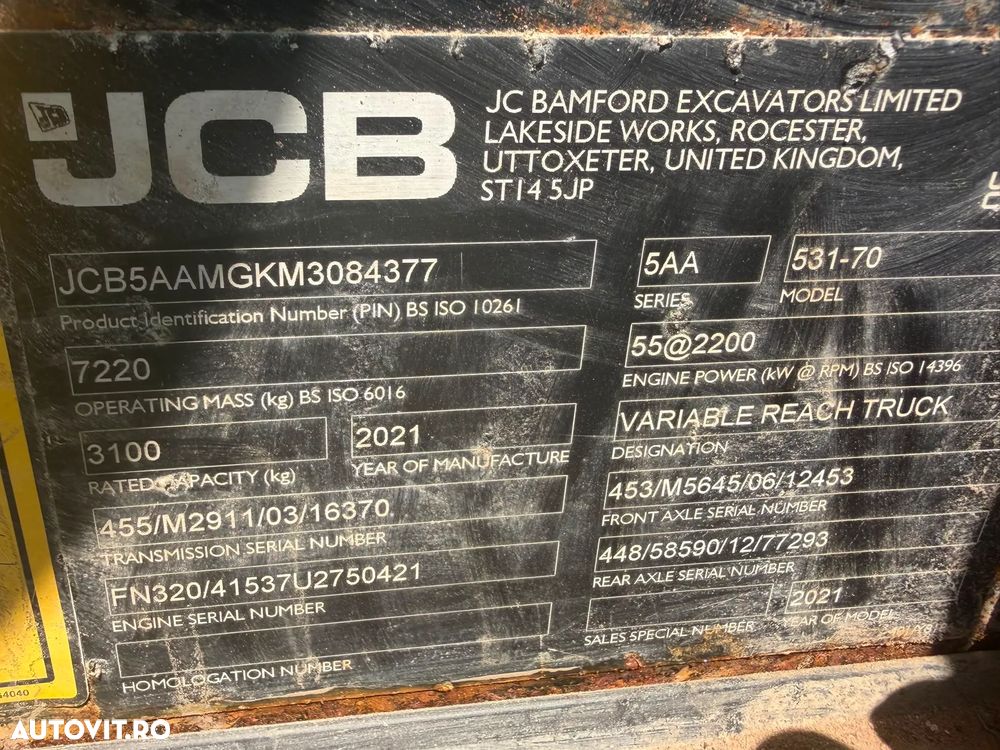 JCB 531-70 Incarcator telescopic - 6