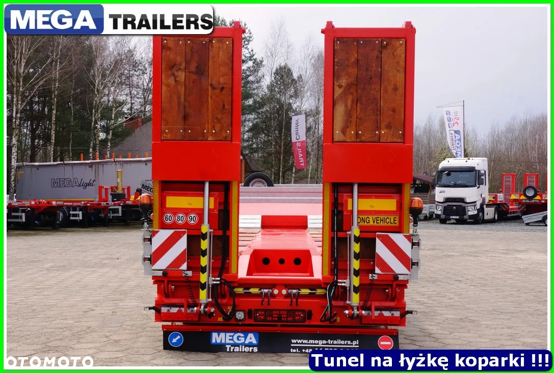 Mega Nisko podłoga 4 osie,  dł. 9,50 m, TUNEL na RAMIĘ KOPARKI !!! - 13
