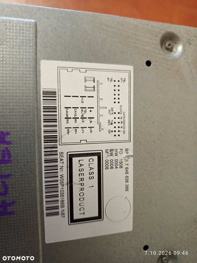RADIO SEAT 5P1035186B - 3