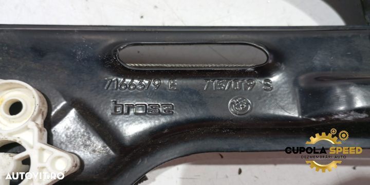 Macara cu motoras stanga fata 7166379E BMW X5 E70 [2006 - 2010] - 2