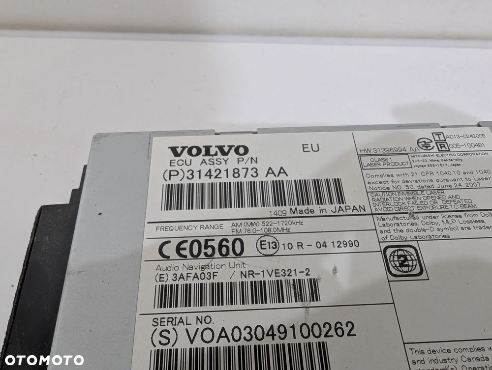 VOLVO XC60 V60 S60 RADIO EKRAN CZYTNIK CD 31421873AA 31382065AE - 8