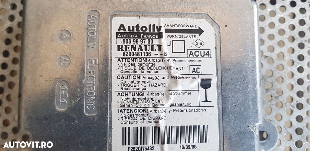 Calculator Modul Airbag Renault Scenic 2 Dezmembrez Renault Scenic 2 - 6