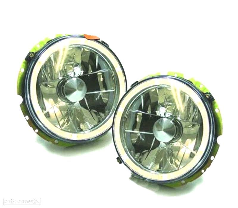 FARÓIS ANGEL EYES VOLKSWAGEN VW GOLF MK1 74-83 CROMADOS - 2