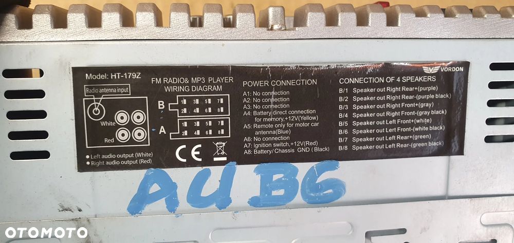 Radio samochodowe radioodtwarzacz Vordon HT-179Z - 6