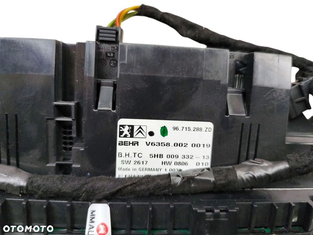 PANEL KLIMATYZACJI CITROEN C5 III (2008-2010) 2.0 HDI 163KM 96715288ZD - 4