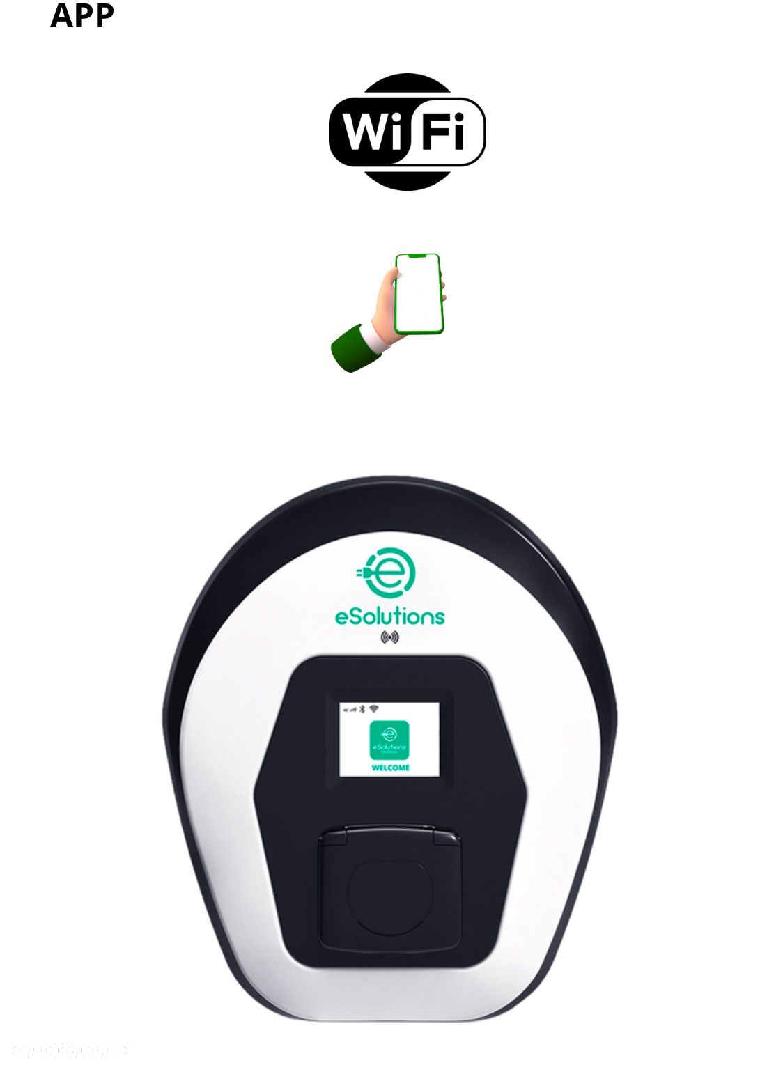 Wi-fi stacja ładowania eSolutions ProWallbox nowa – Typ 2 – 32A – 22 kW - 1