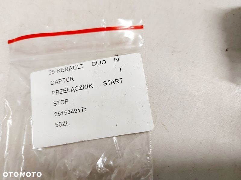 renault clio 4 iv captur 1 i przełącznik przycisk start stop 251534917r - 6