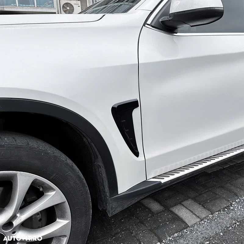 Set 2 Extensii Ornamente Aerisiri Aripi Aripa BMW X5 F15 Negru Lucios - 4