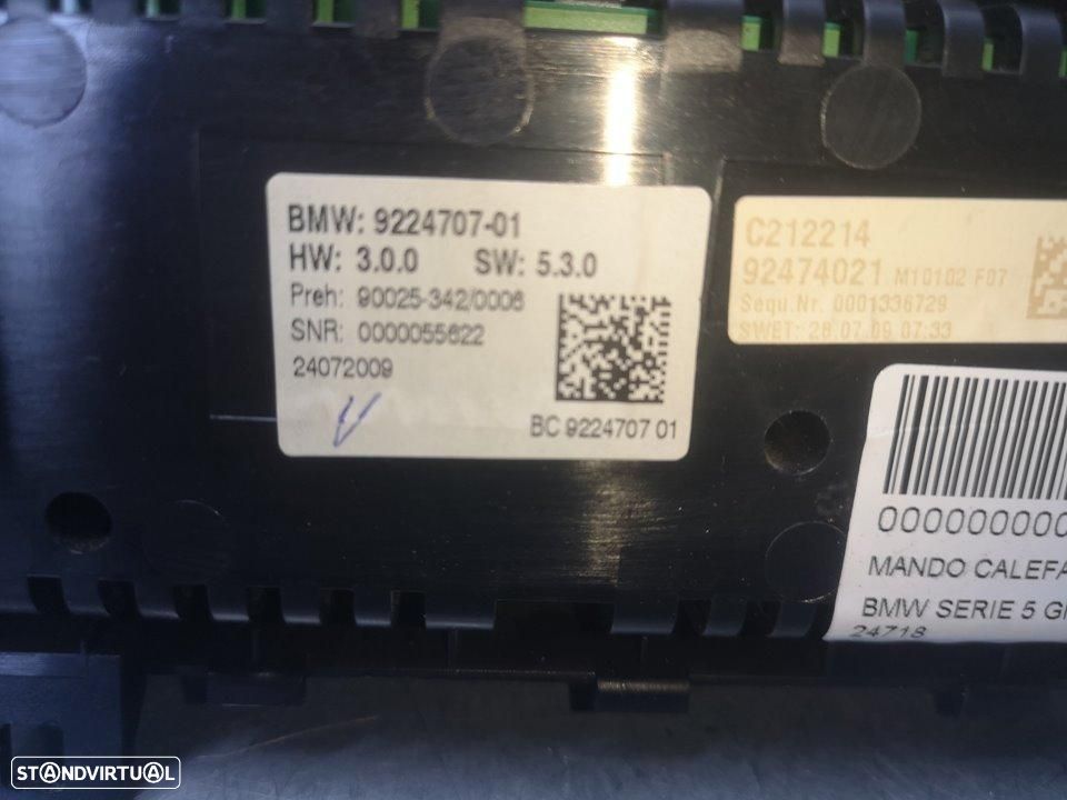 COMANDO DE CALEFAÇÃO AR CONDICIONADO BMW SERIE 5 GRAN TURISMO F07 - 4
