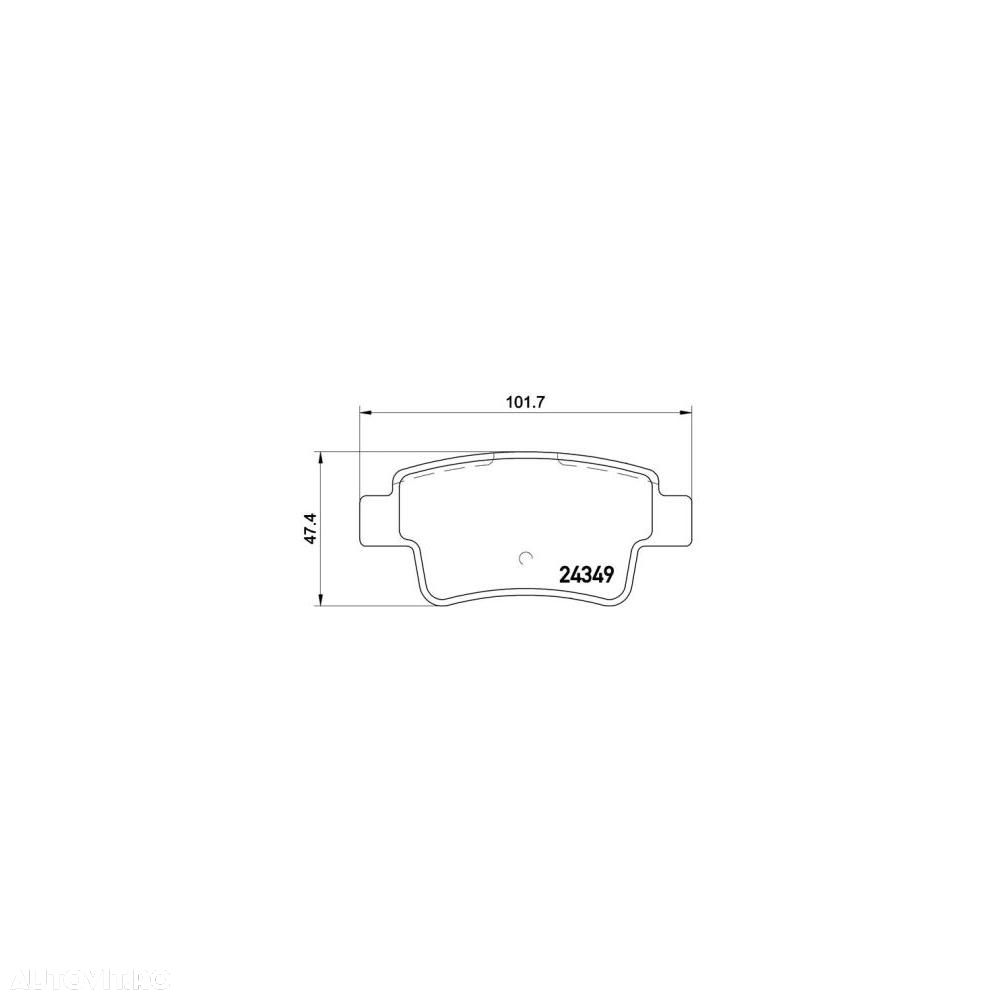 Placute frana spate Fiat Grande Punto (199), 10.2005-, marca SRLine S70-1552 - 1