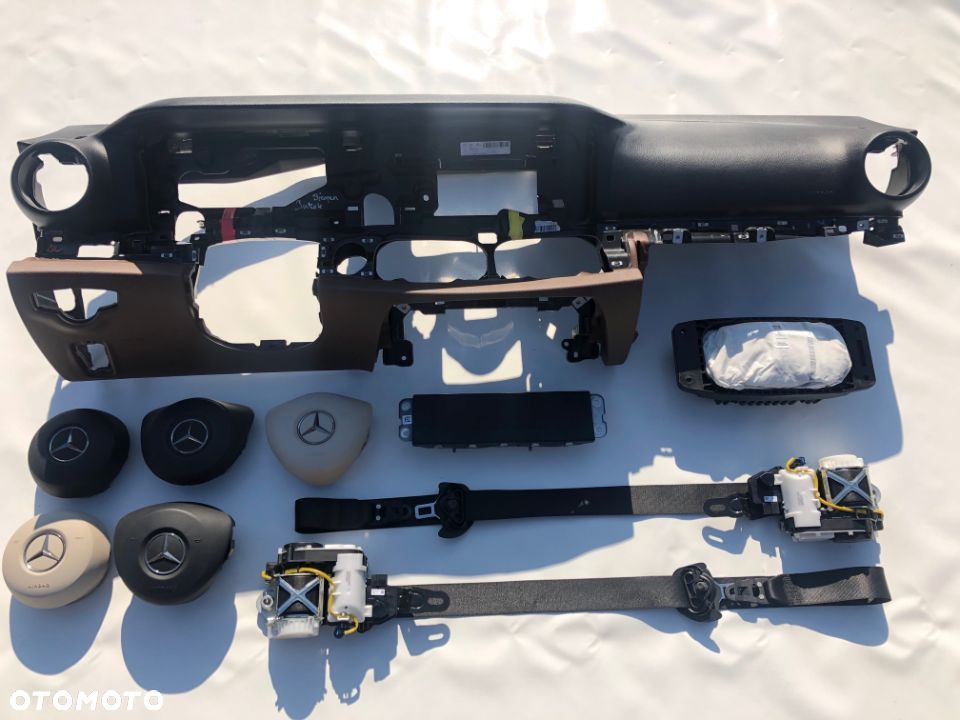 MERCEDES E CLS W213 W238 W257 DESKA KONSOLA KOKPIT PULPIT PÓŁKA PARAPET AIRBAG PODUSZKI PASY PAS !!! - 1
