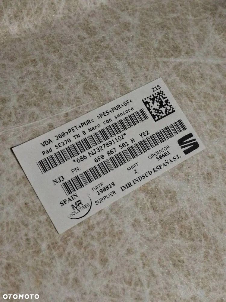 Seat Ibiza V FR 2019 Podsufitka czarna 6F0867501H oryginał fajny stan - 9
