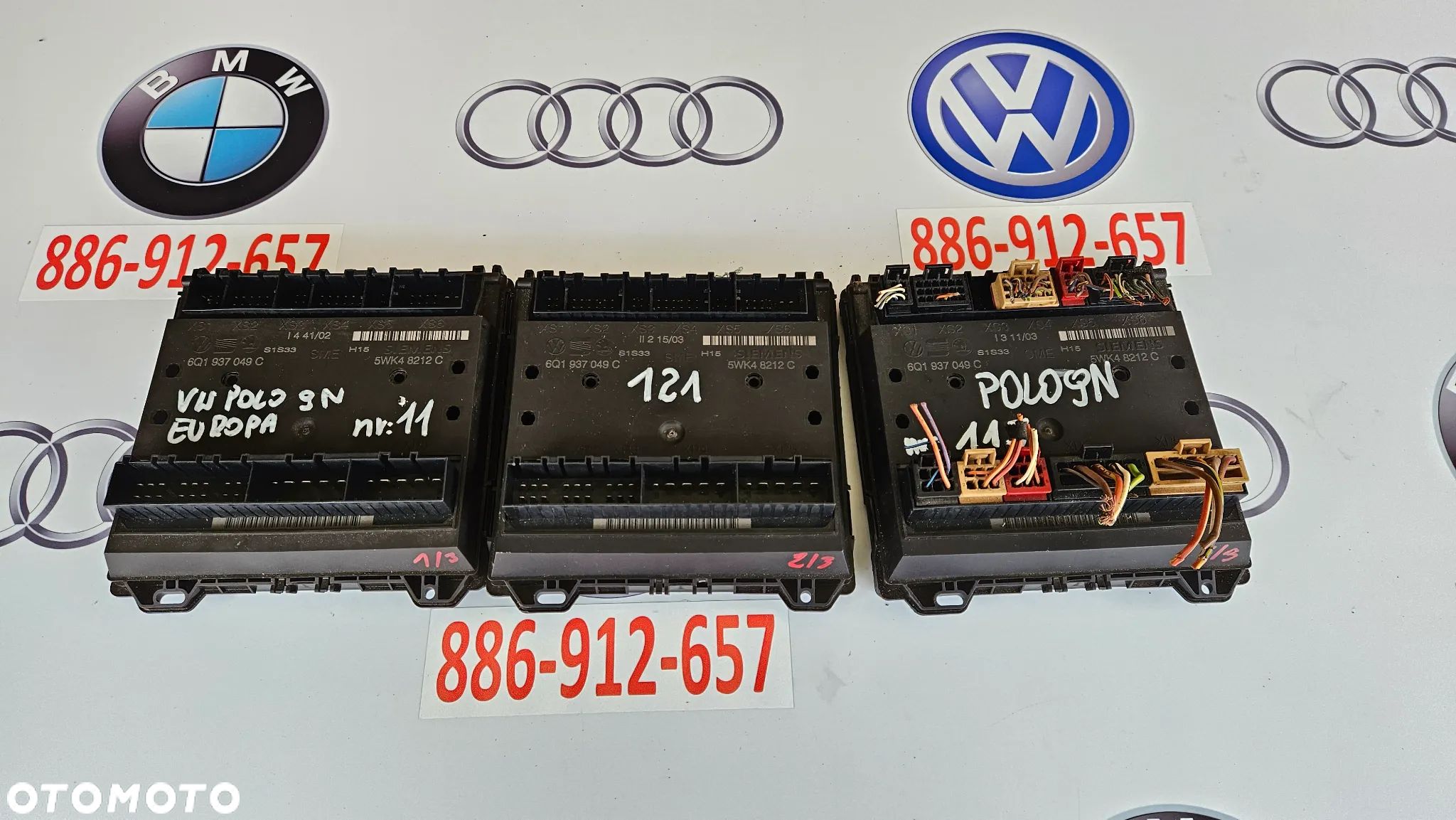 VW Polo 4 IV 9N  Moduł bordnetz Sterownik komfortu BCM 6Q1937049C - 1