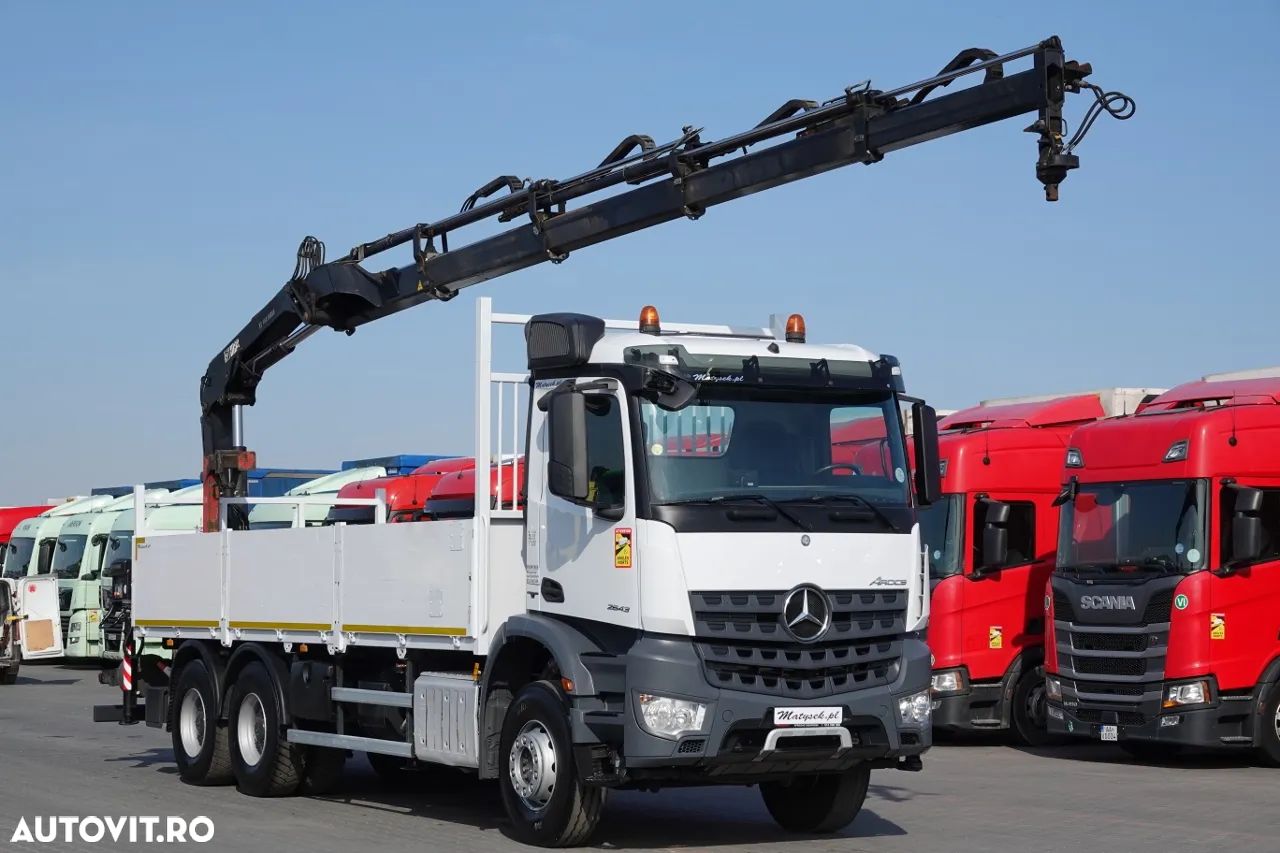 Mercedes-Benz AROCS 2643 / 6x4 / BOX- 6,8 m / + HDS HIAB 144 inaltime: 13 m / EURO 6 / RADIO CONTROL / ROTATOR - 1
