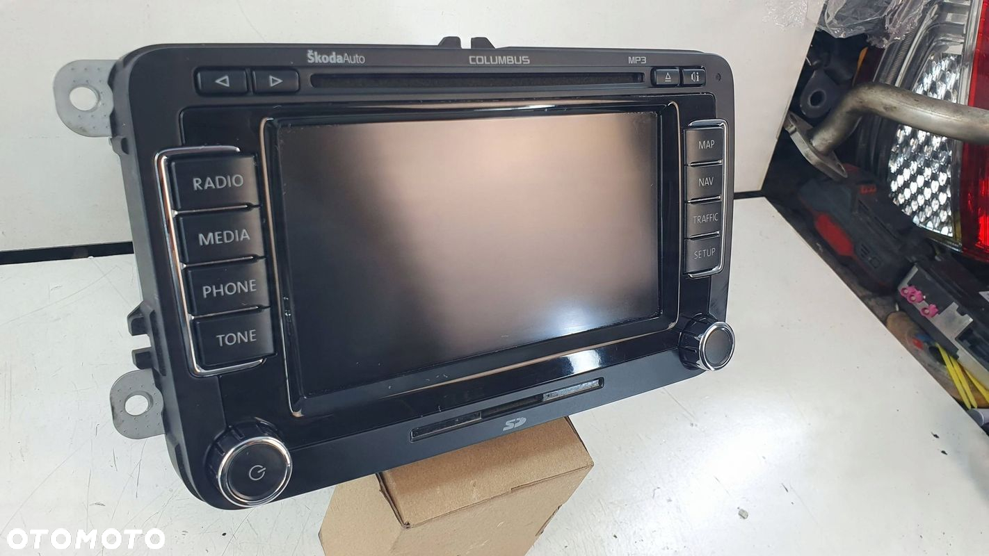 Skoda SuperB 2 II 3T Columbus Radioodtwarzacz NAVI HDD MP3 SD CD KOD - 5