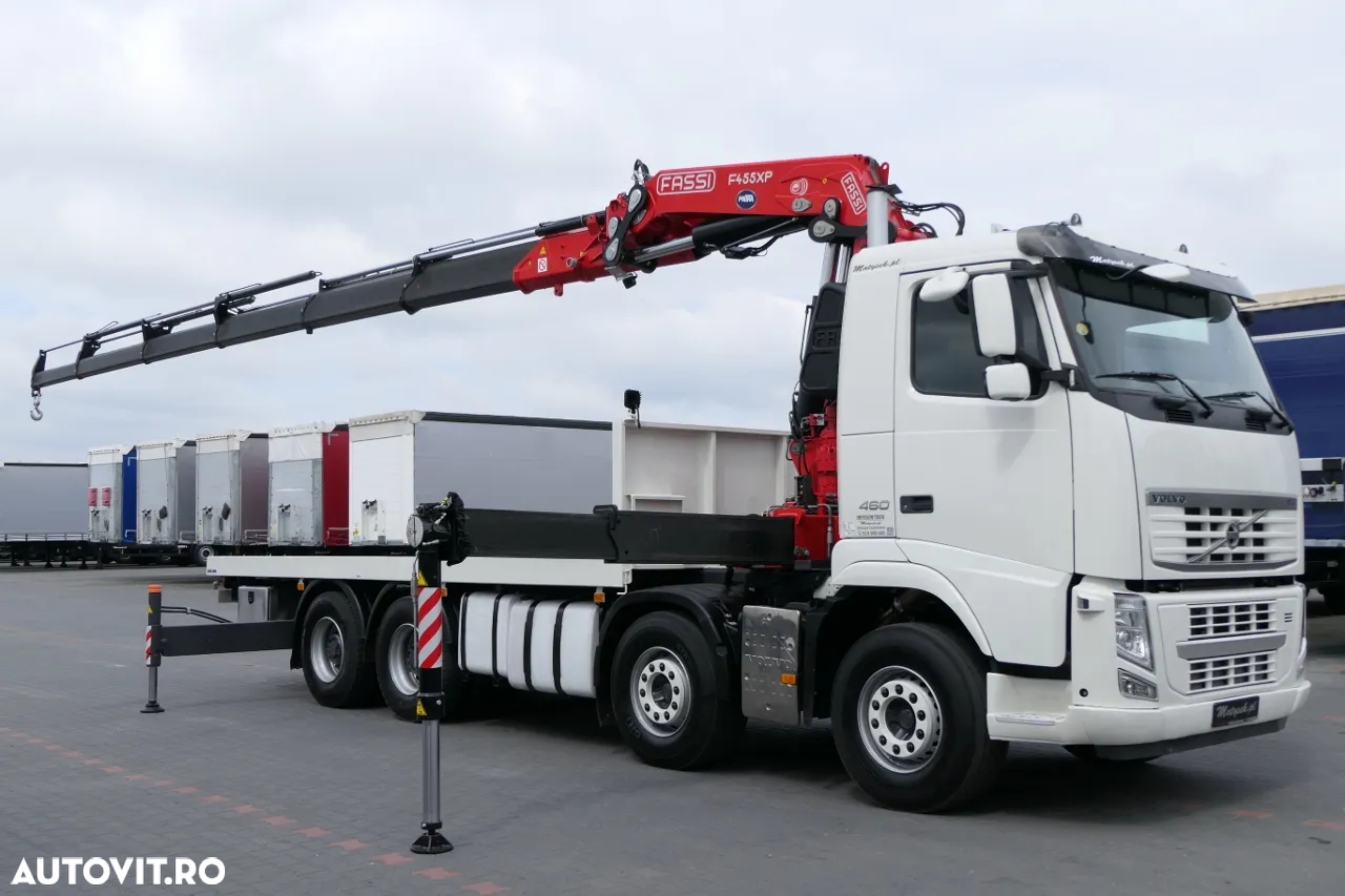Volvo FH 460 / 8X4 / PLATFORMA + HDS FASSI F455 / 17 M RAZA / CAPACITATE MAX 13,5 T / RADIO CONTROL - 5