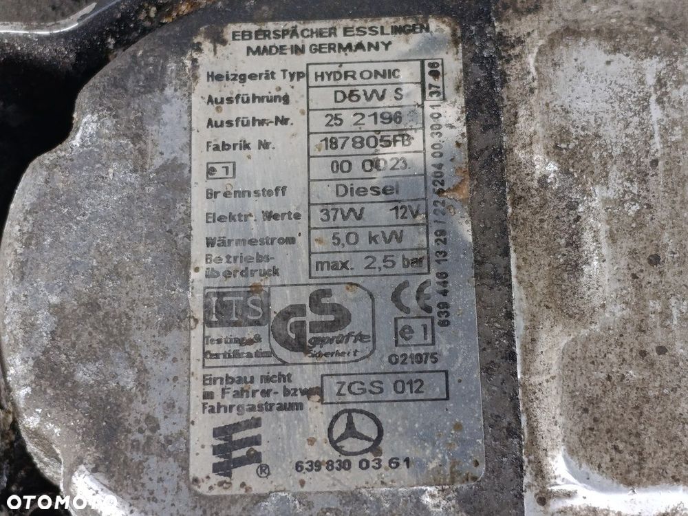 WEBASTO MERCEDES-BENZ VITO W639 6398300361 WEBASTO - 4