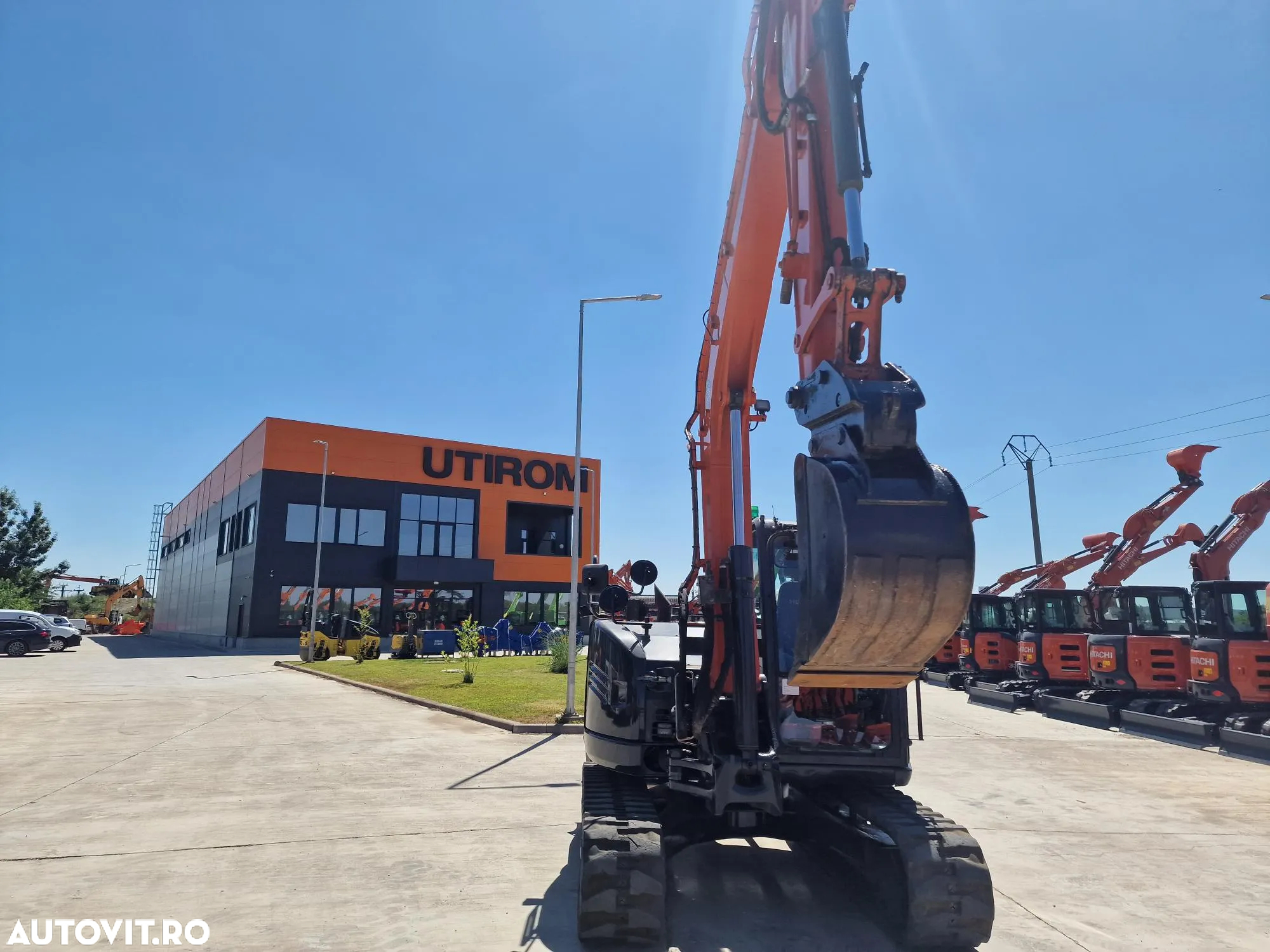 Hitachi ZX85, 2023, 19.85, Cupla rapida si 3 cupe-63.900 eur+Tva., camera spate, camelre laterale, senzori detectie parametru, senile cauciuc 90% ok, posibilite leasing 4 ani, CA NOU-PROMOTIE 63900 EUR+tva - 7