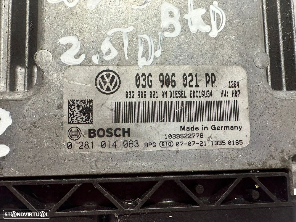 Centralina Bosch Original Volkswagen VW 03G 906 021 PP / 0 281 014 063 - 8