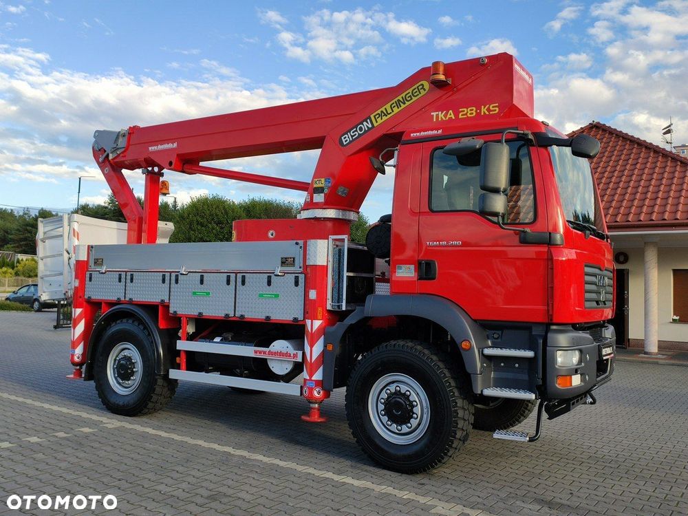 MAN TGM 18.280 4x4 Zwyżka Bison Palfinger TKA 28 Podnośnik Koszowy - 9