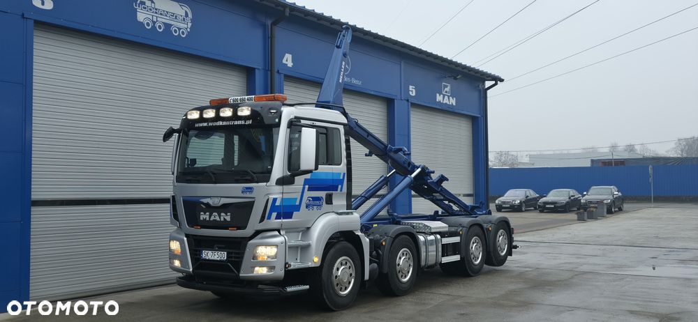 MAN TGS 35.460 8x2 hakowiec MEILLER RK 20.70 TS kontener 7m - 2