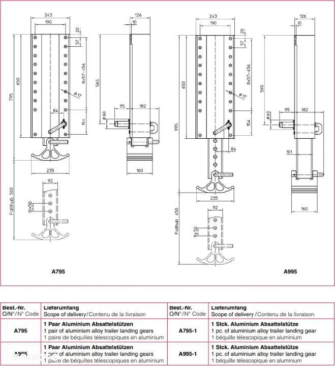 Podpory Aluminiowe Naczepy - 2