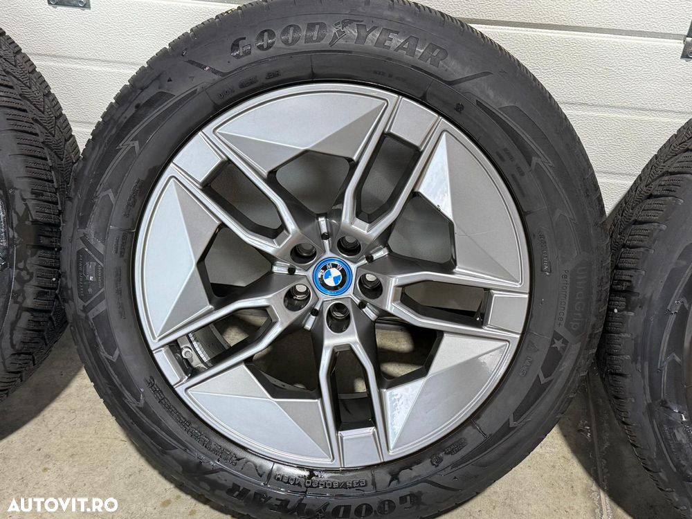 Jante Bmw iX 20 inch originale, senzori originali , anvelope iarna Goodyear - 4