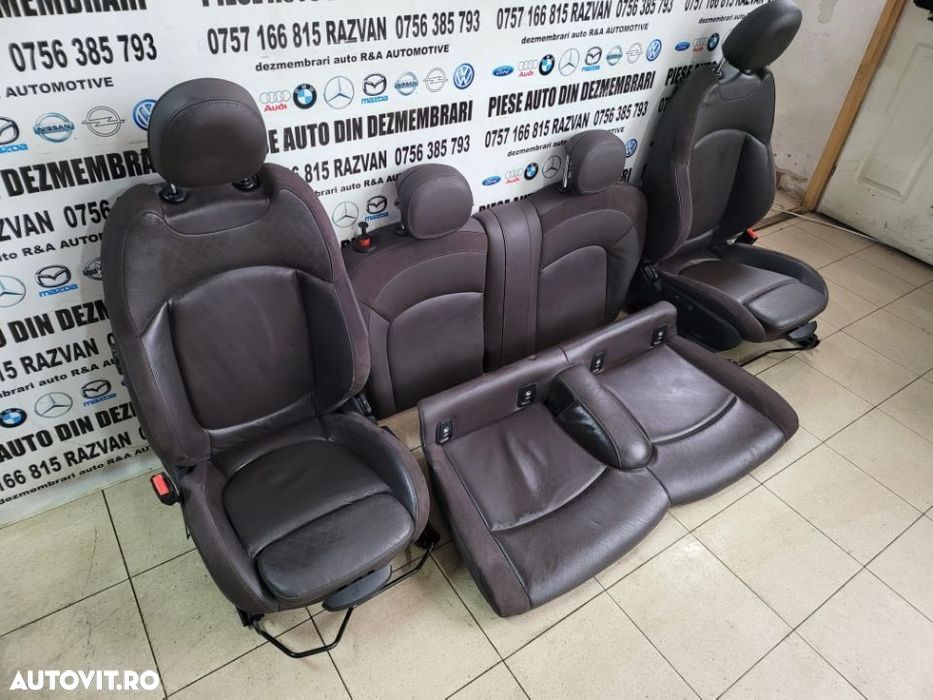 Interior Scaune Tapiterie Mini Cooper S One S F54 F55 F56 F57 Model 2 Usi Rabatabile Piele Alcantar - 2