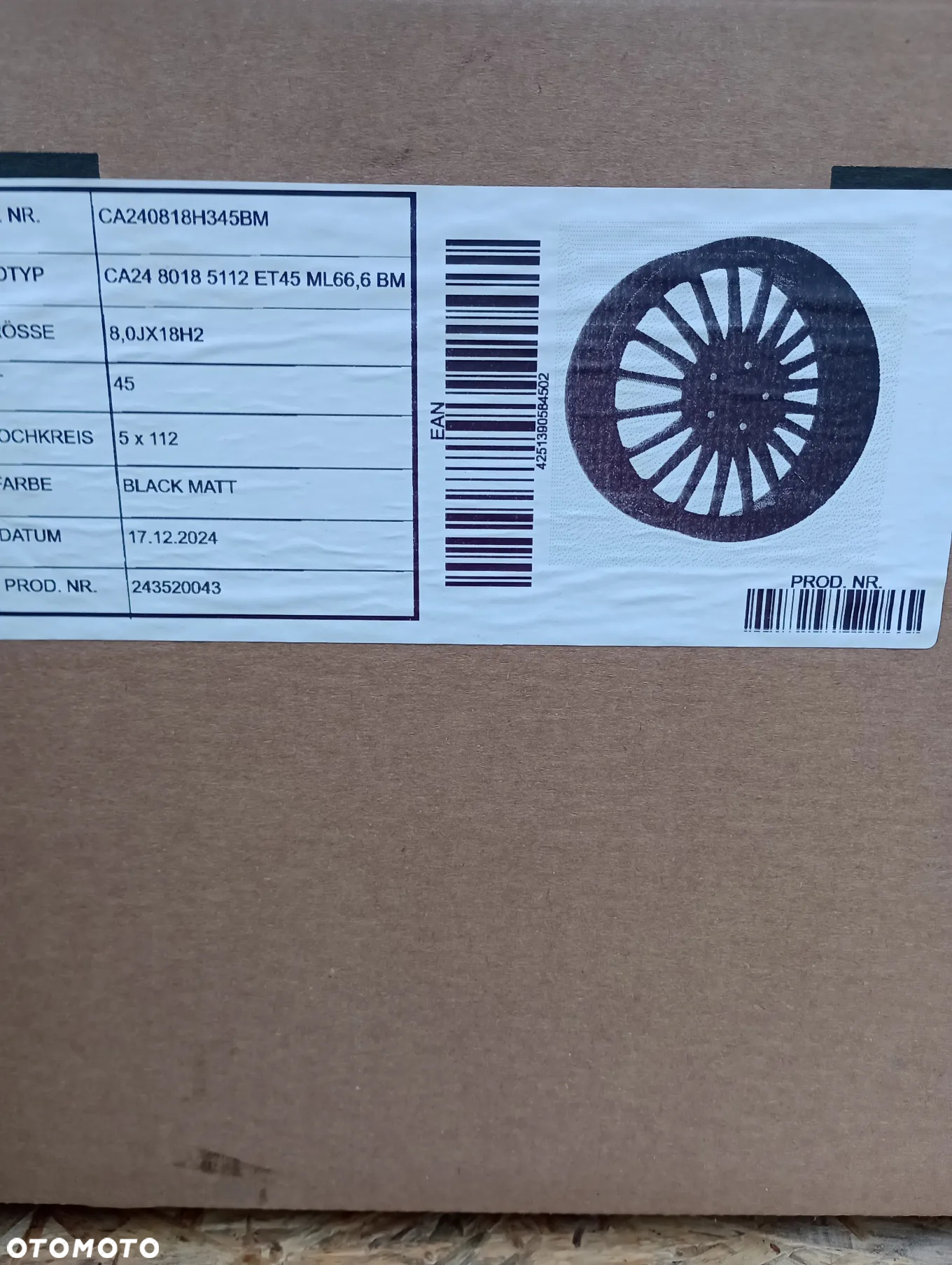 FELGI ALUMINIOWE NOWE 5x112 R18 8J ET45 AUDI A3 A4 A5 A6 A8 Q2 Q3 - 9