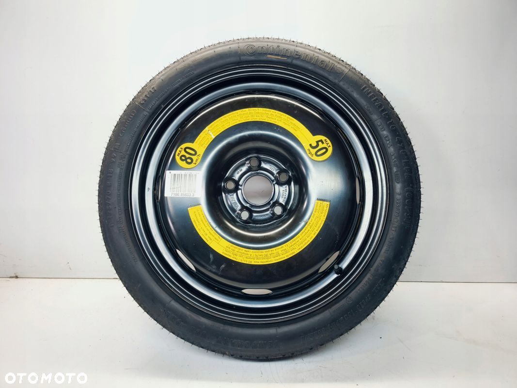 KOŁO DOJAZDOWE AUDI A3 8P VOLKSWAGEN SEAT SKODA 1K0601027B R18 JAK NOWE - 1