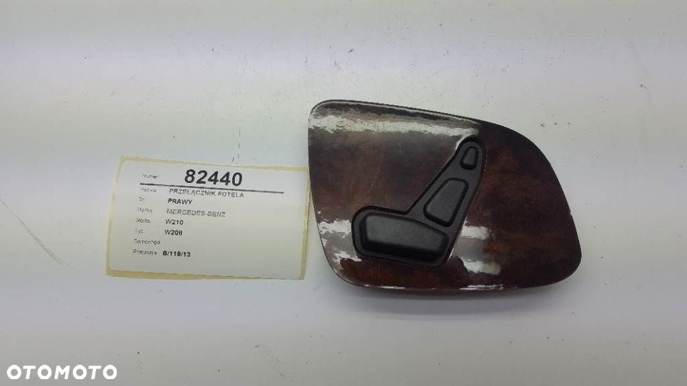 PRZEŁĄCZNIK FOTELA PRAWY MERCEDES W208 EUROPA - 2