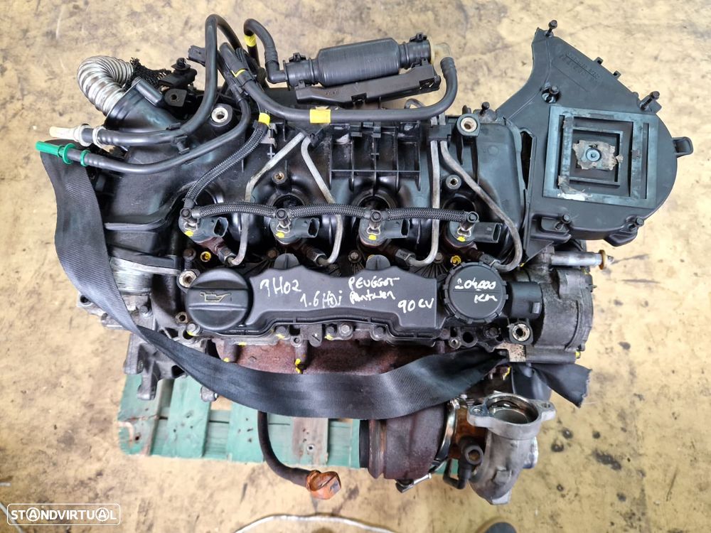 Motor usado para peças 9H02 PEUGEOT PARTNER 1.6 HDI 90CV CITROEN 9HX 9HY 9HZ - 1