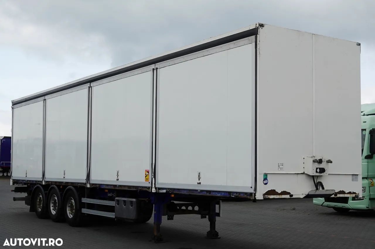 LeciTrailer CONTAINER / LADĂ / LATERALE DESCHISE / PLATĂ PUTERNICĂ PENTRU BALINĂ DE PODEA - 1