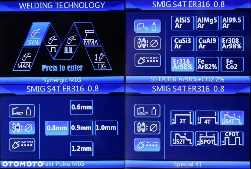 MIGOMAT Półautomat Profesjonalny TECNO MIG 254/2 PULSE 230/400V LCD TIG MMA - 11