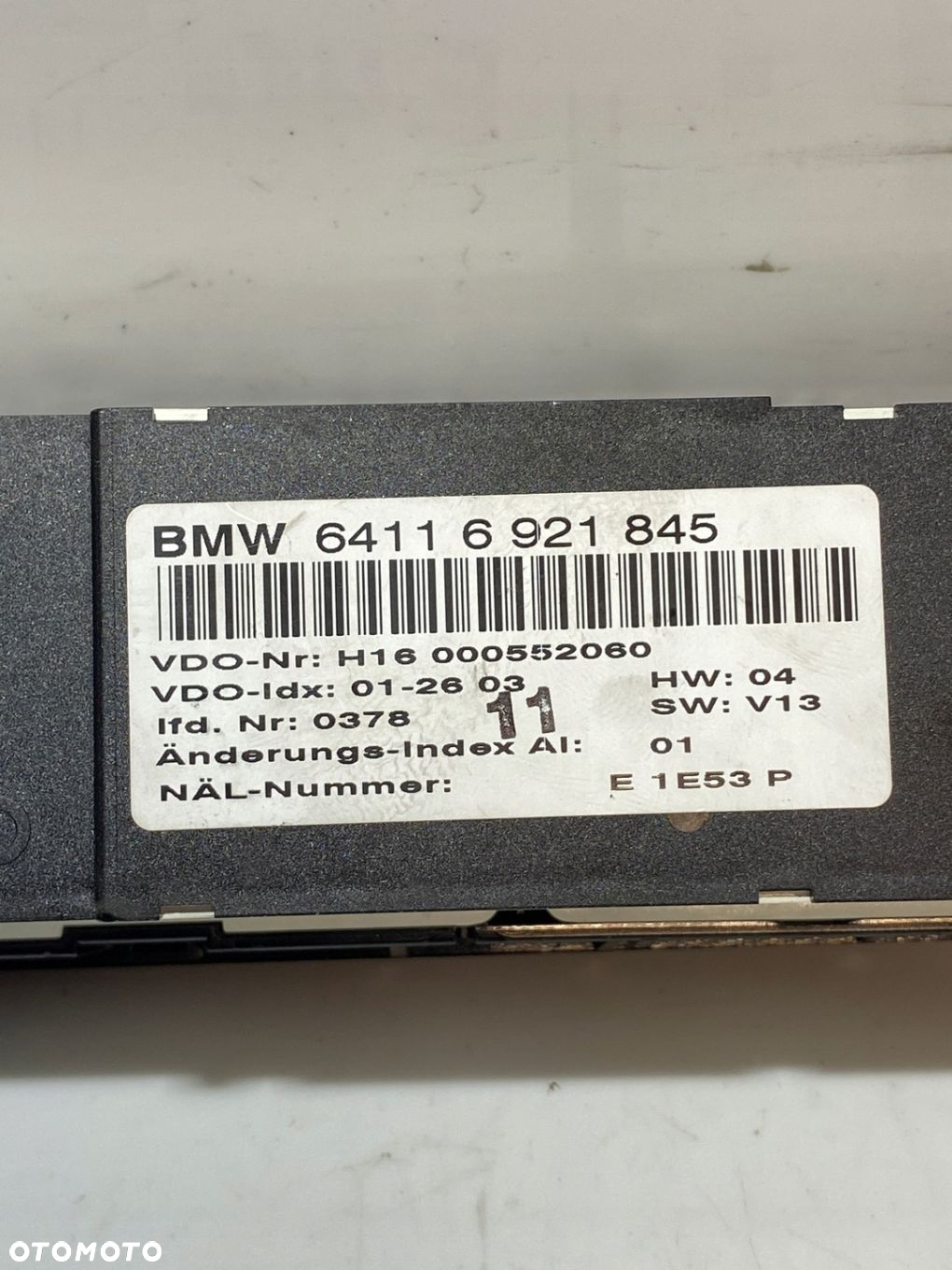PANEL NAWIEWU KLIMATYZACJI BMW E46 6921845 - 3