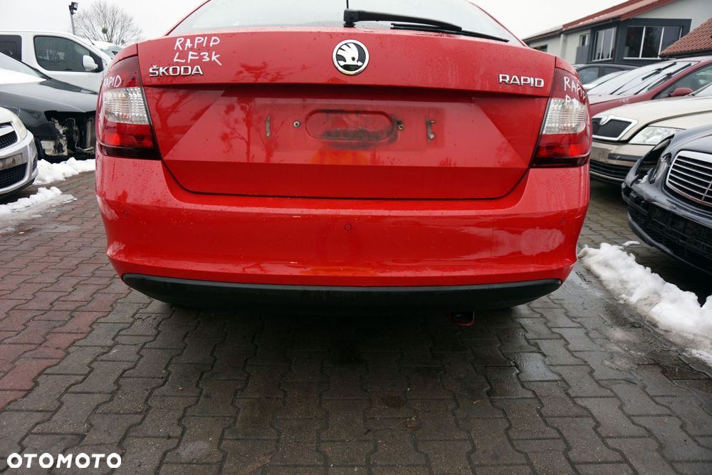 ZDERZAK TYLNY RAPID NH3 LIFT LB LIFTBACK LF3K  CZERWONY SKODA 2017-2019 - 1