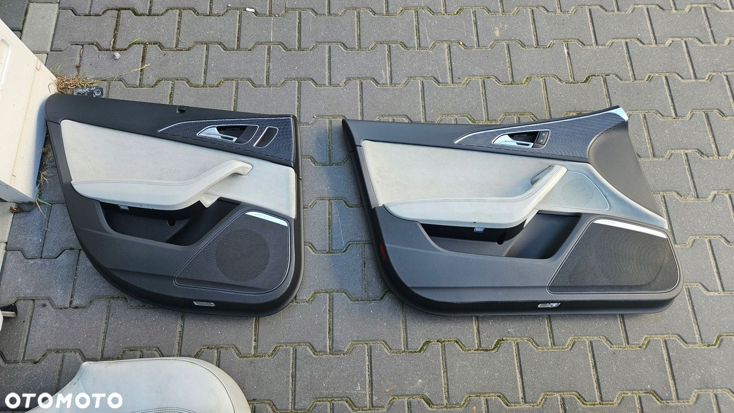 AUDI RS6 C7 4G S6 A6 C7 FOTELE KANAPA SKÓRA JASNA MONDSILBER - 11