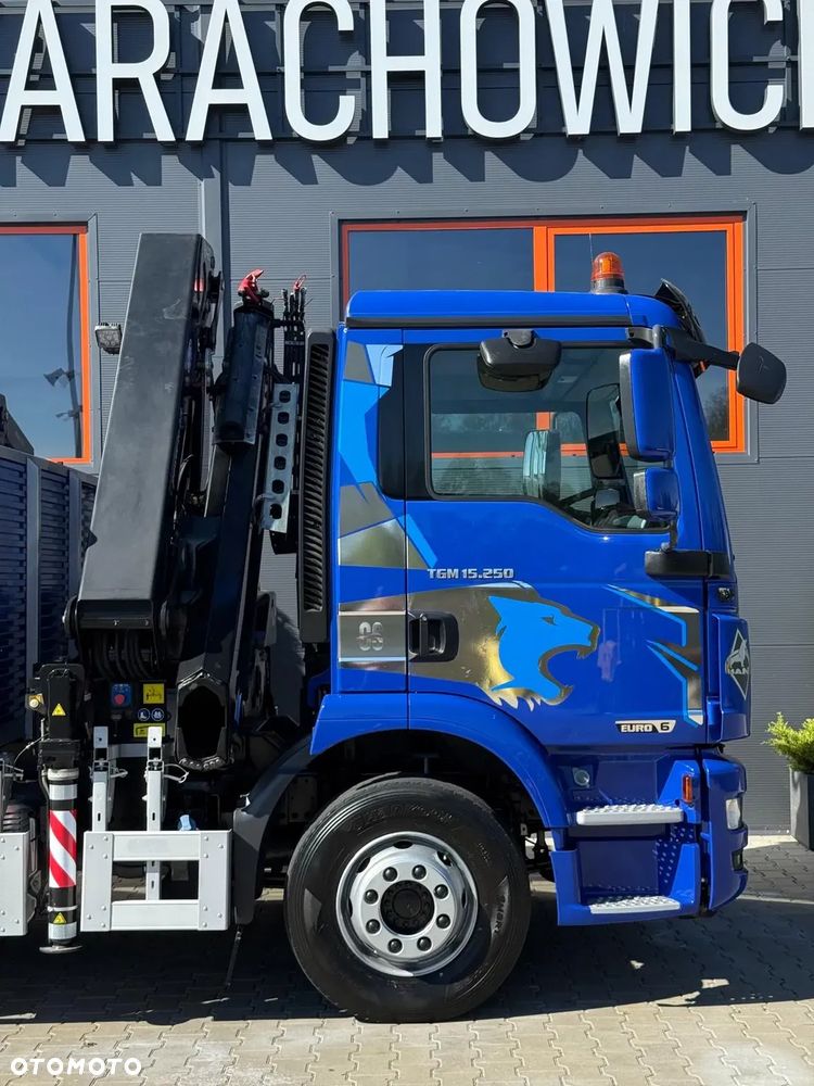 MAN TGM 15.250 skrzynia z żurawiem // E6 // Klimatyzacja / HMF 1420 K1 HDS dzwig kran crane budowlanka - 29