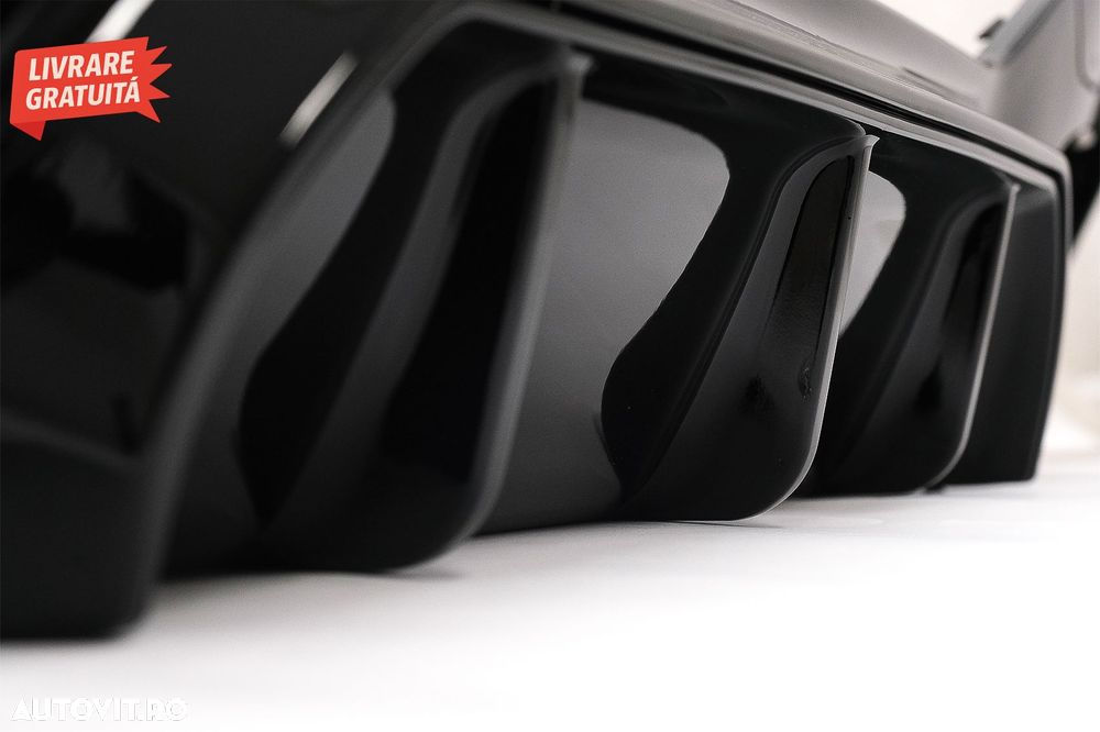 Difuzor Bara Spate Evacuare Dubla Stanga Negru Lucios BMW Seria 1 F20 F21 LCI (201- livrare gratuita - 7