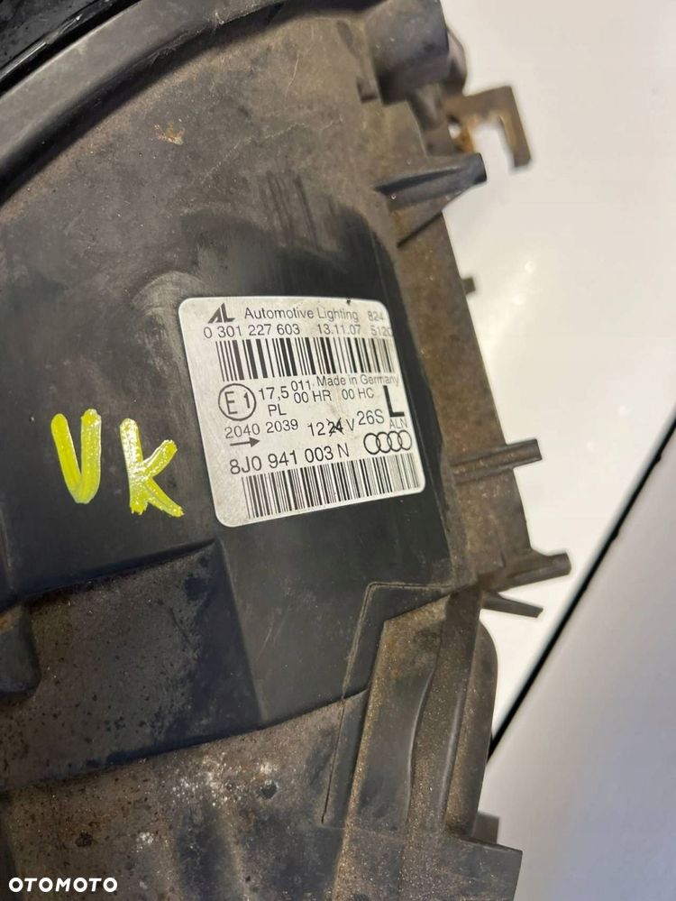 8J0 941 003 N Reflektor lampa Audi TT TTS Mk2 LEWA LEWY UK - 9