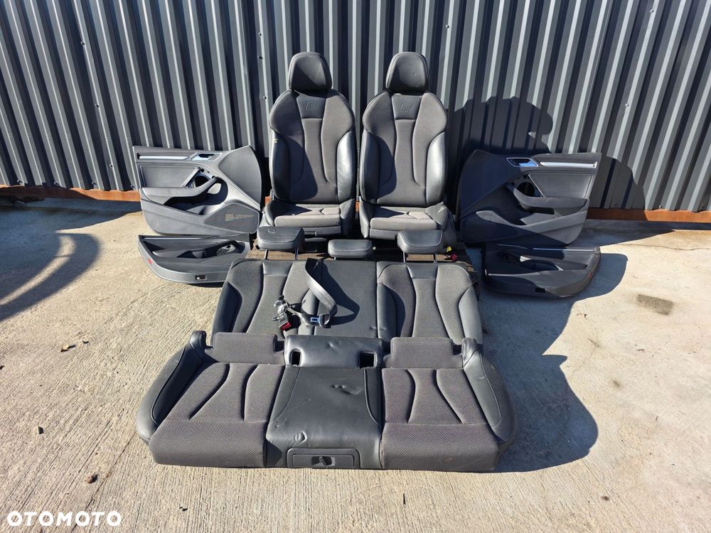 FOTEL FOTELE KOMPLET AUDI A3 8V SEDAN 5-DRZWI SKÓRA+MATERIAŁ S LINE ! - 1