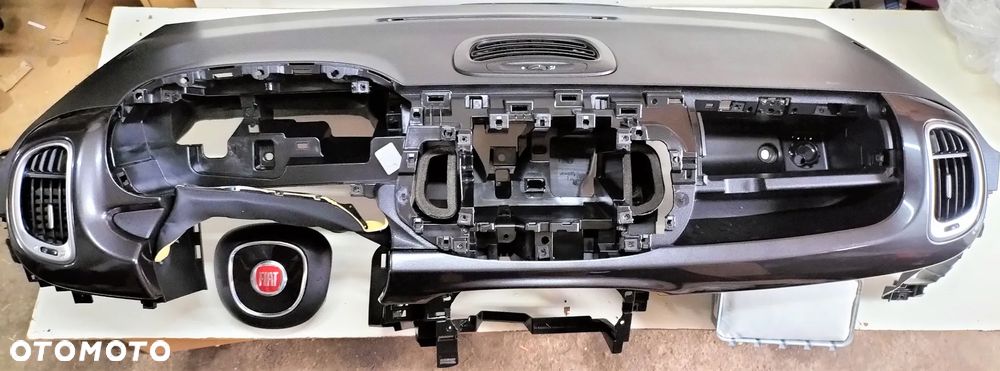 FIAT 500L KOMPELT PODUSZEK DESKA KONSOLA AIRBAG KIEROWCA PASAŻER ORYGINAŁ DEMONTAŻ - 1