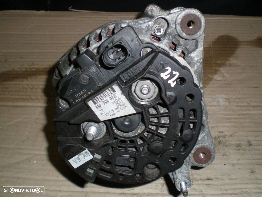 Alternador 0 6F903023F 0124525066 VW CADDY 2005 1.9 TDI VW GOLF 6 2011 2.0 TDI SEAT IBIZA 2010 1.6 TDI VW PASSAT 2007 1.9 TDI VW TOURAN 2005 2.0TDI 140CV 5P CINZA VW GOLF 5 2005 1.9 TDI AUDI S3 2010 2.0 TSI SEAT IBIZA 2010 1.5TDI VW GOLF 5 2006 1.9TDI - 1