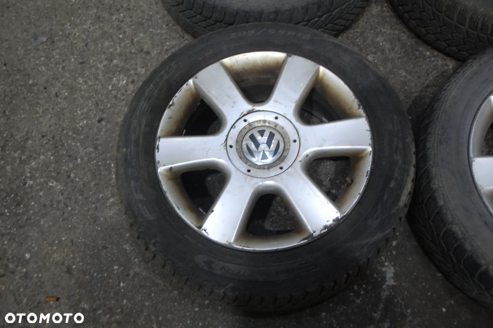 KOŁA FELGI ALUMINIOWE + OPONY ZIMOWE 1T0601025C 5X112 ET50 6.5J 205/55R16 VW TOURAN I GOLF V AUDI SEAT SKODA - 2
